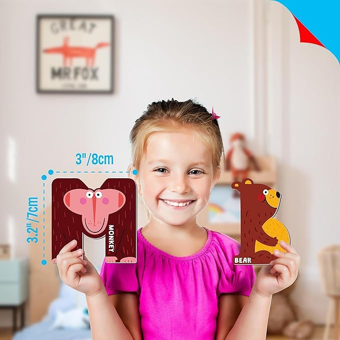 Hot SaleCute Animal Alphabet ABC Magnets for Fridge