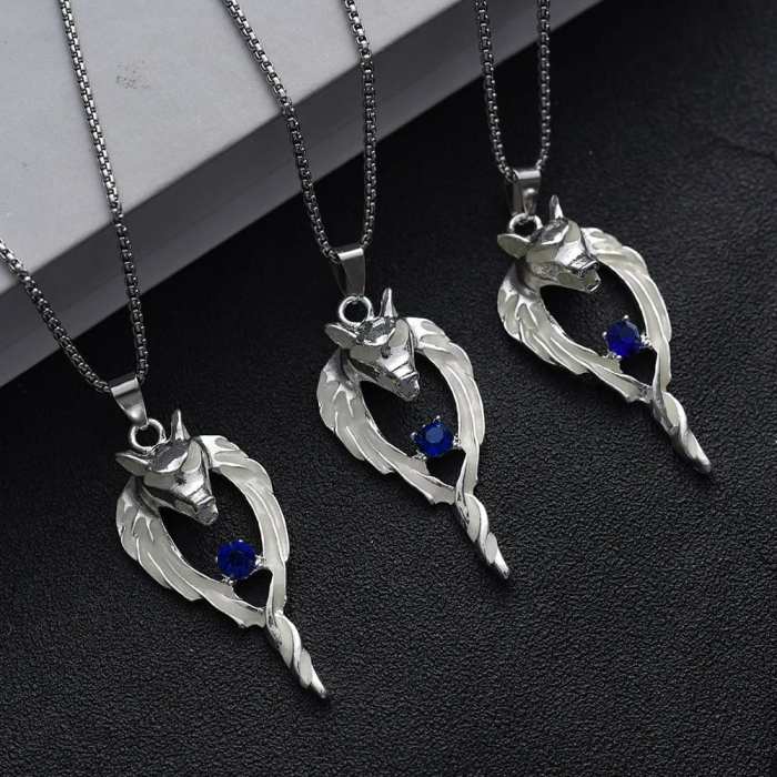 Glowing wolf necklace--SAVE A WOLF