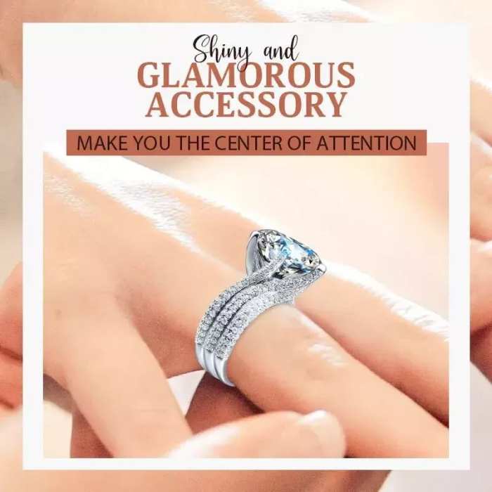 3 Carat Super Sparkling Moissanite Ring
