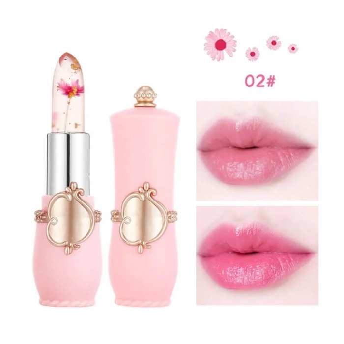 Crystal Jelly Flower Color Changing  Lipstick-BEST GIFT