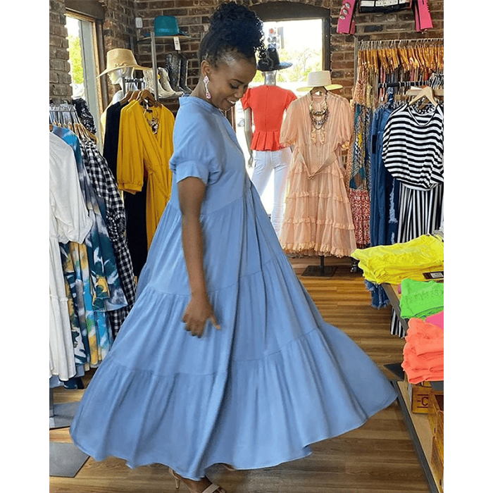 Tiered Midi Dress
