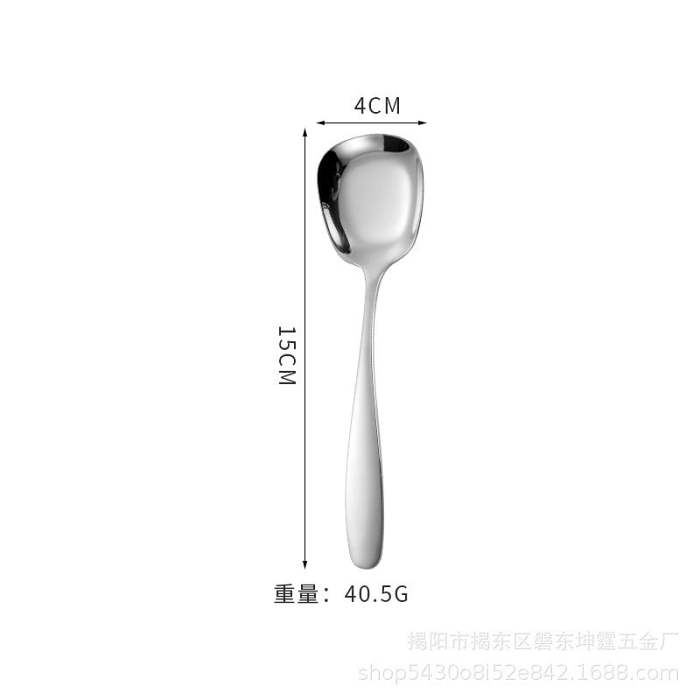 Square Head Stainless Steel Spoons