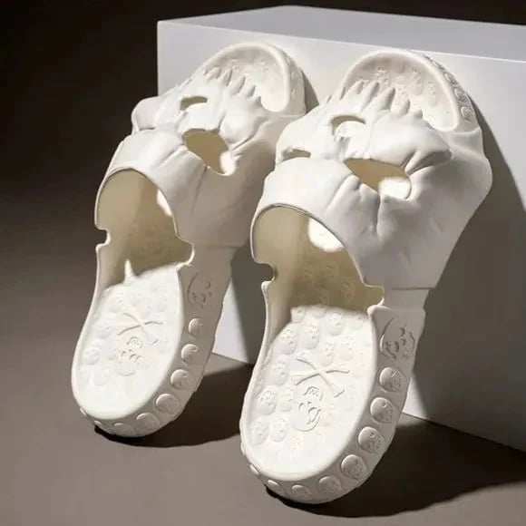 SKULL DESIGN SINGLE BAND SLIDES