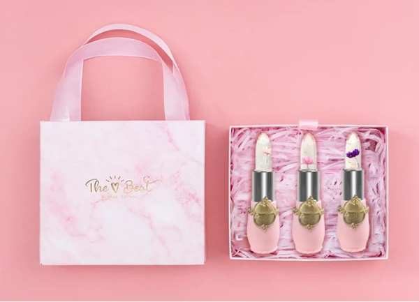 Crystal Jelly Flower Color Changing  Lipstick-BEST GIFT