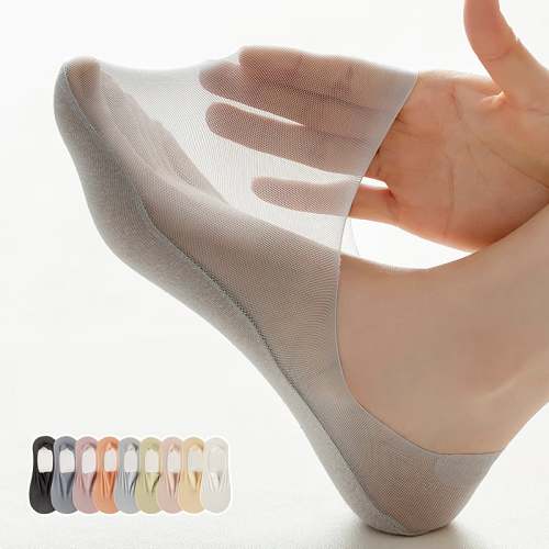 SUMMER HOT SALE-Invisible Ice Silk Breathable Socks