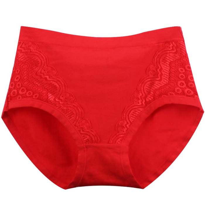 Plus Size High Waist Cotton Panties