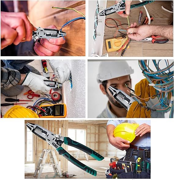 10-in-1 Multifunctional Wire Stripper Crimper Cable Cutter Pliers