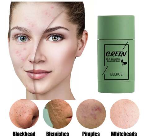 Green Tea Mask Clay Stick Face Mask Skin Care Poreless Deep