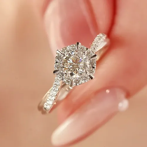 Moissanite from the Stars Ring-Mother & Daughter