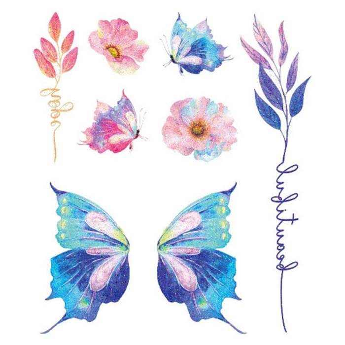 Hot Sale-Glitter Butterfly Temporary Tattoos