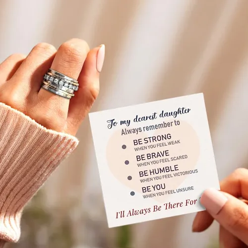 To My Dearest Daughter Anxiety Ring''I'll Always Be There For You''