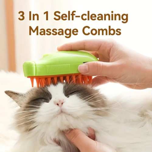 Hot Selling Now3-in-1 Self-cleaning Massage Comb Cat Steam Brush