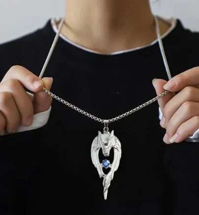 Glowing wolf necklace--SAVE A WOLF