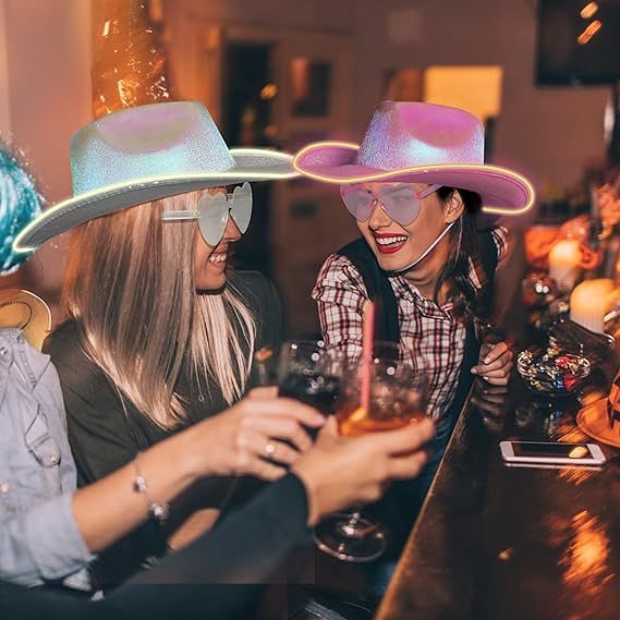 Hot SaleFlashing Blinky Lights Cowboy Hat For Women And Men