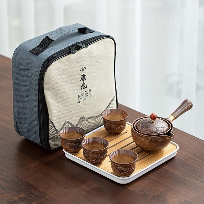 With 4 Cups and Travel Bag- 2023 New 360° Rotation Tea Maker