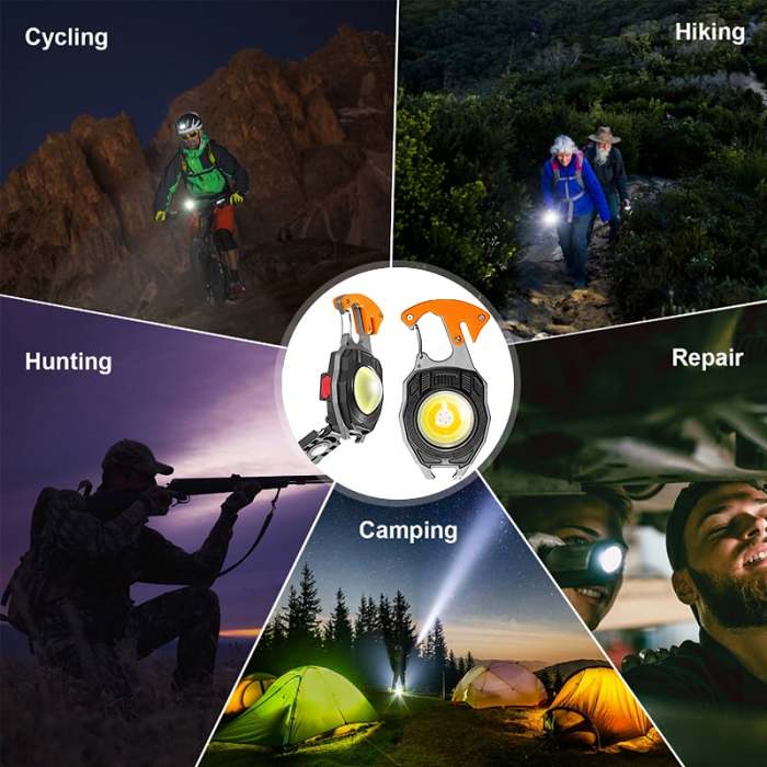 Powerful Beast Multifunction Keychain Flashlight