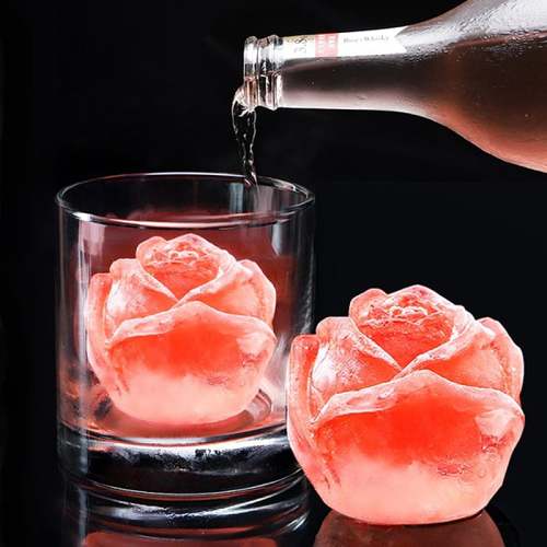 3D Rose Shape Ice Cube MoldParty Cocktail Goodies