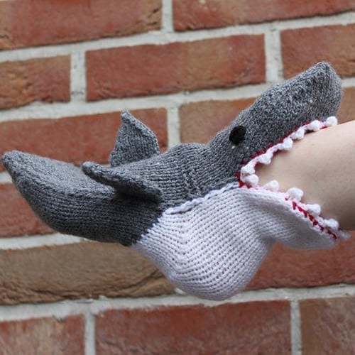 - 3D Knit Crocodile Socks