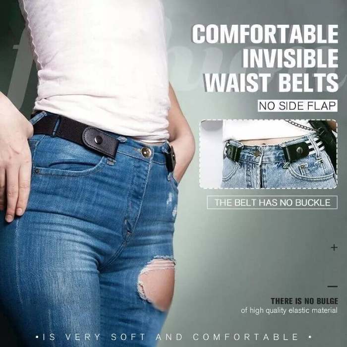 - Buckle-free Invisible Elastic Waist Belts