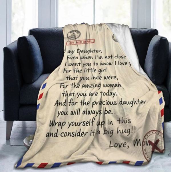 Letter Blanket Gift- Sweet Words To My Daughter