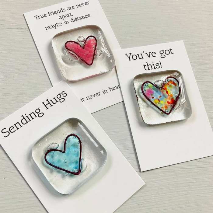 Fused resin Heart Pocket Token