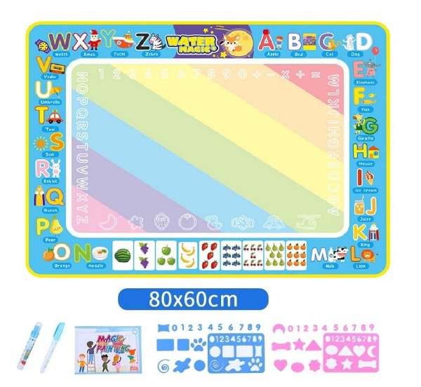 Water Doodle Mat ,Aqua Painting Drawing Mat Mess Free Learning Toy Mat