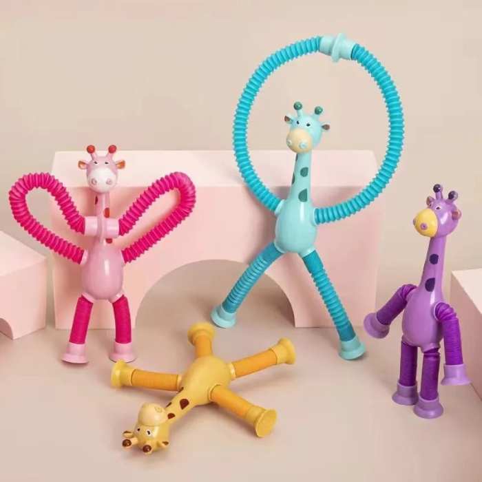 Toys Hot Sale - Suction Cup Pop Tube Giraffe Toys