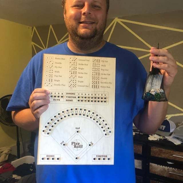 Handmade - Baseball Dice Board Game