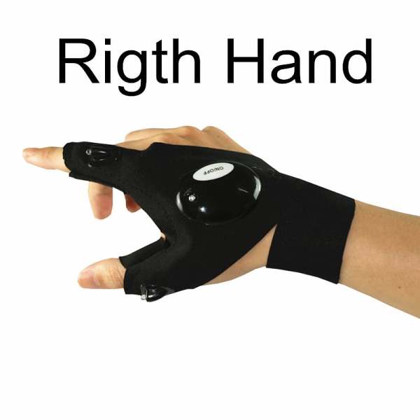 LED Flashlight  Gloves - Practical Durable Fingerless Gloves