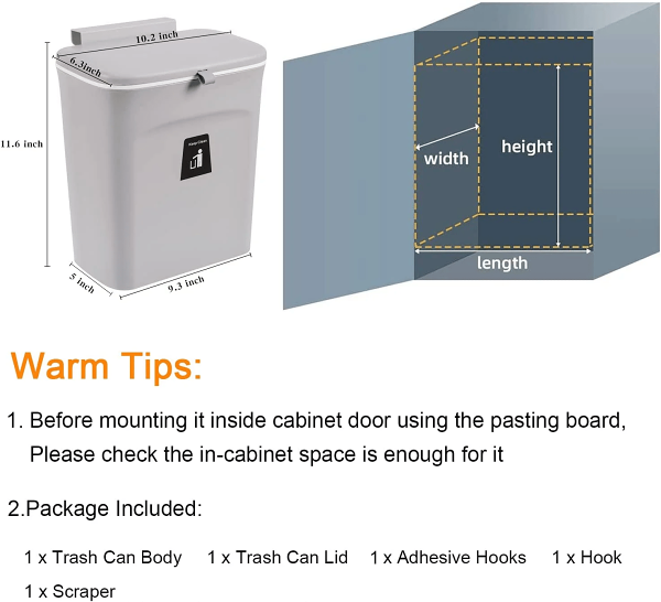 Wall-mounted trash cans