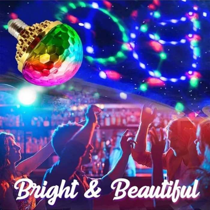 Colorful Rotating Disco Ball Light