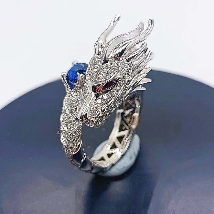 Handmade Dragon Silver Ring