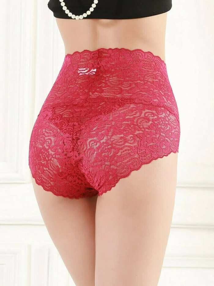 5 PCS SET - Sexy High Waist Pretty Lace Panties