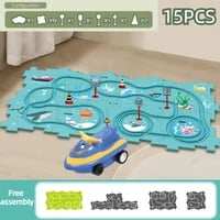 Children's Educational Puzzle Track Car Play Set