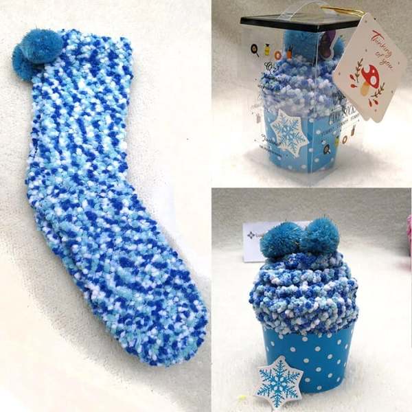 Winter Fuzzy Slipper Socks WIth Gift Box
