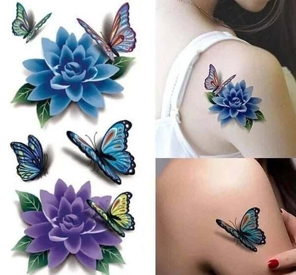 Trendy 3D Tattoo Stickers 50 PCS