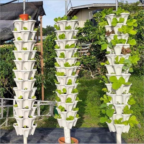 Plant Festival Special 40%OFF-Garden Stand Stacking Planters Strawberry Planting Pots