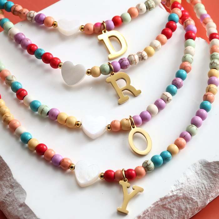 Colorful Beads Initial Choker