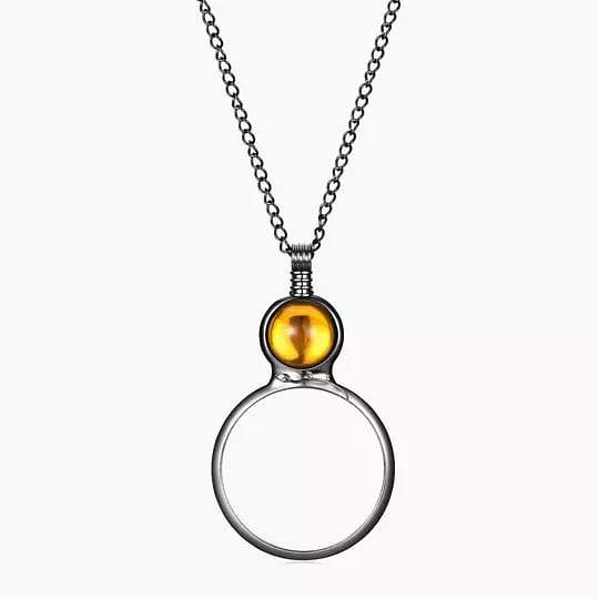 -Magnifying Glass Necklace gift