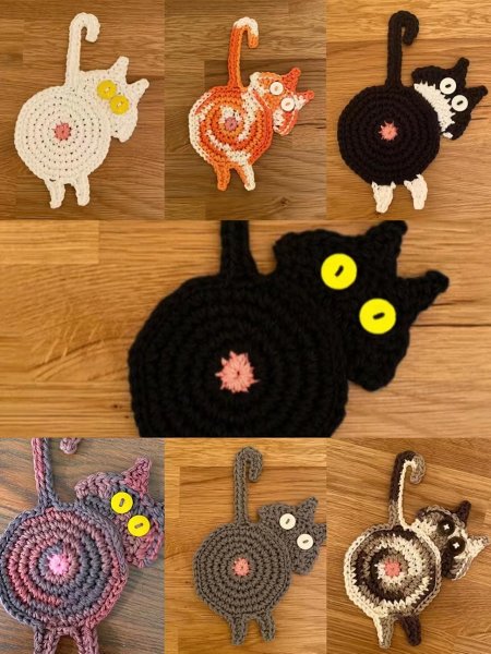 Cat Butt Coasters
