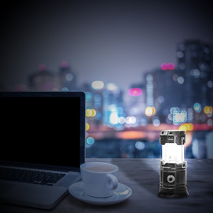 Versatile solar-powered camping lantern