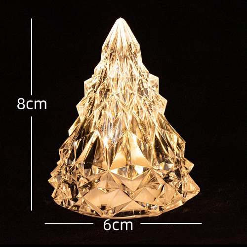 Night Light Crystal Mini Tree Light Flameless LED