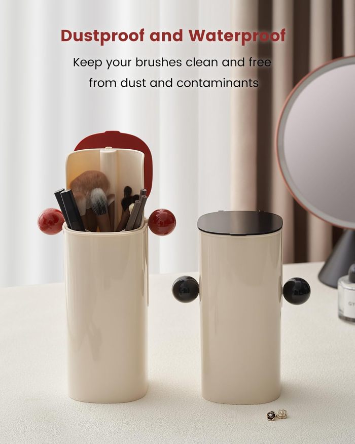 Automatic Lifting Makeup Brush Storage Bucket