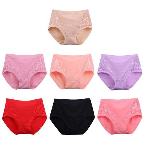 Plus Size High Waist Cotton Panties