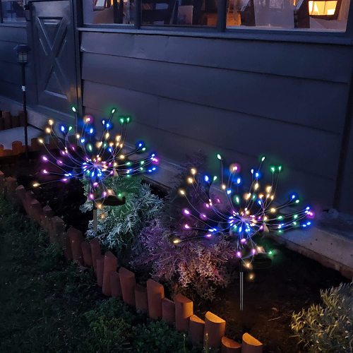 Waterproof  Solar Garden Fireworks Lamp