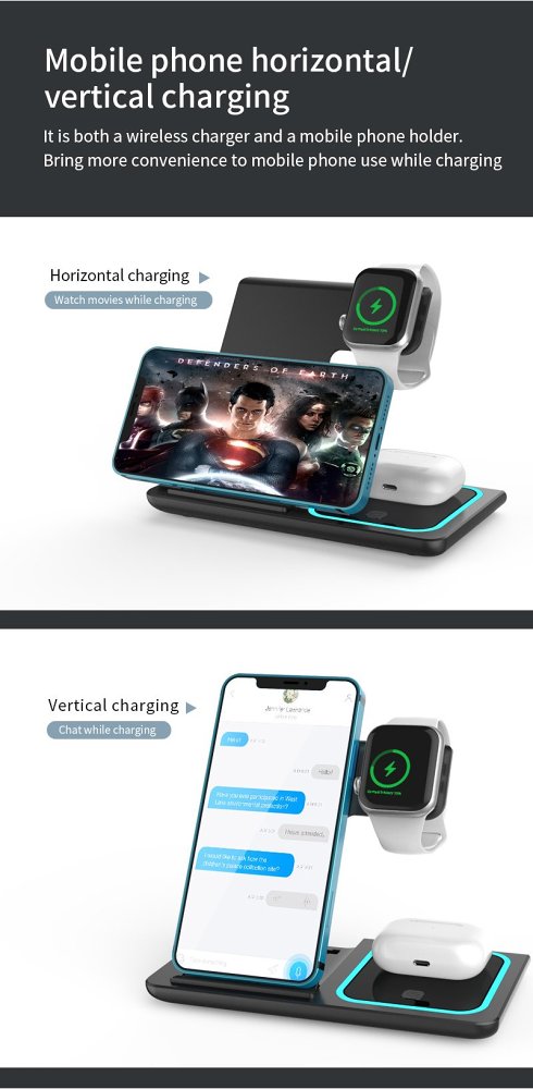 3 In 1 Folding Wireless Charger