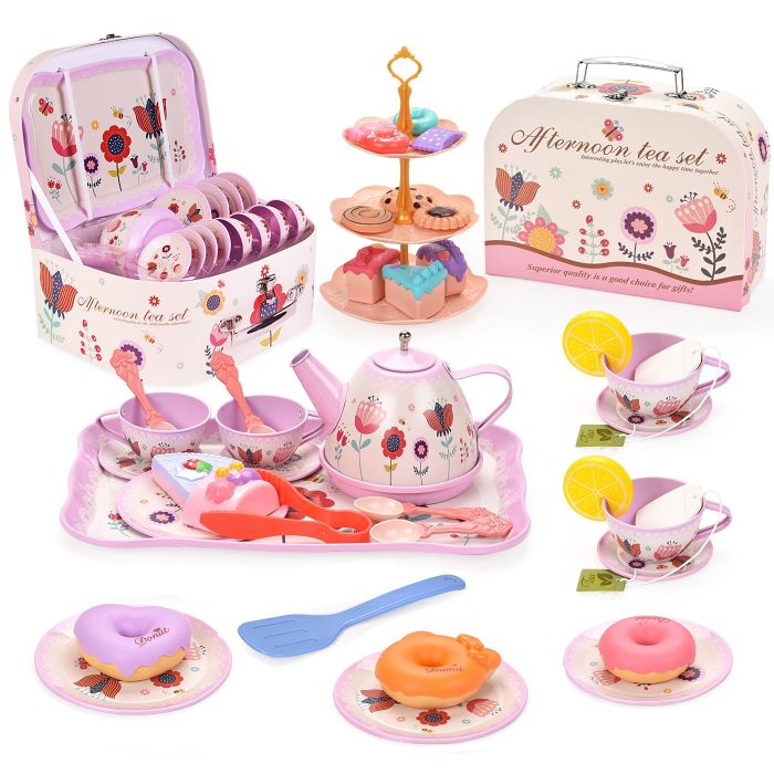 Unicorn Castle Pretend Tin Teapot Set