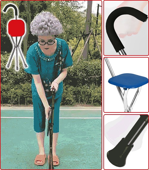 German elderly crutch stool