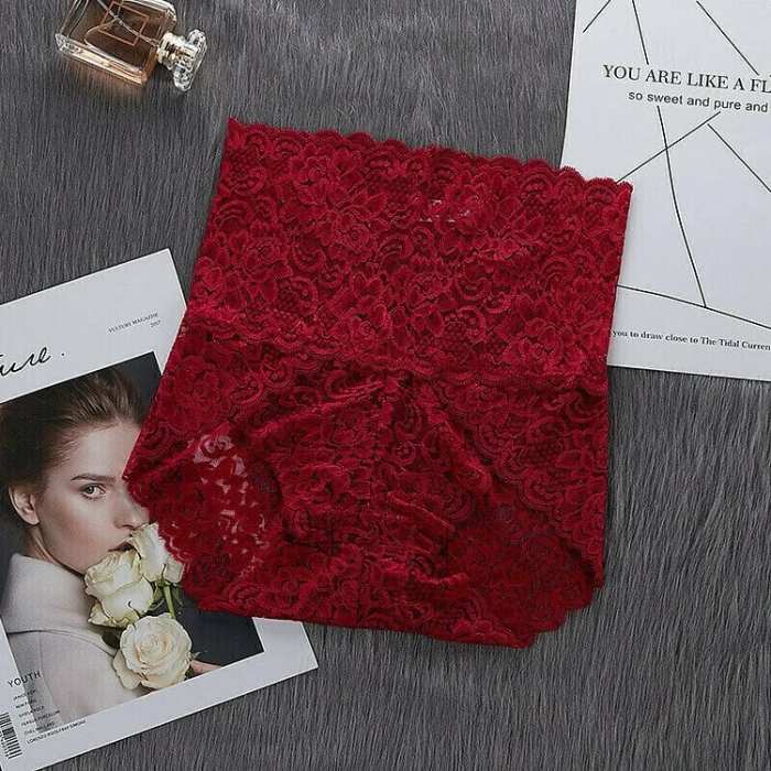 5 PCS SET - Sexy High Waist Pretty Lace Panties