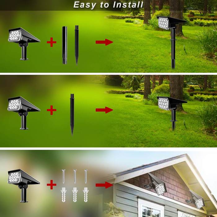 Multi Colored Solar Landscape Spotlights